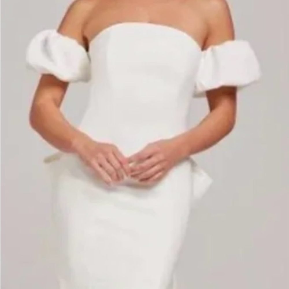 NADINE MERABI White Mini Dress